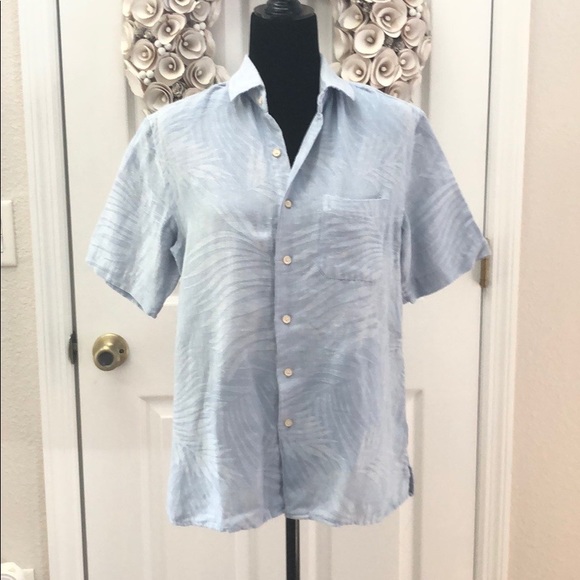 Tasso Elba Other - Tasse Elba Island silk & linen lt blue shirt